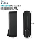 350 ml Wall Mounted Black manual Soap Dispenser